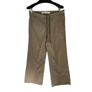 Women's SITWELL Size 6 Wide Leg Casual Pants Cotton Chino Khaki